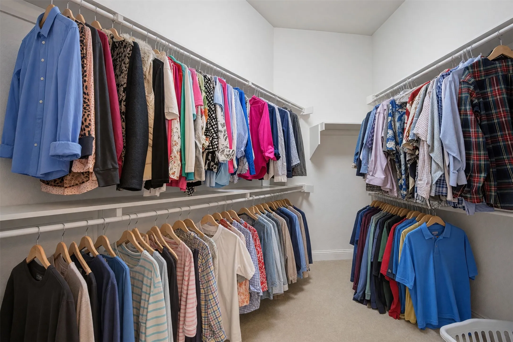 Spacious closet, virtually staged