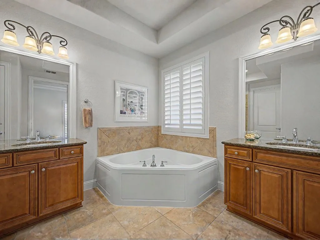 Large soaking tub