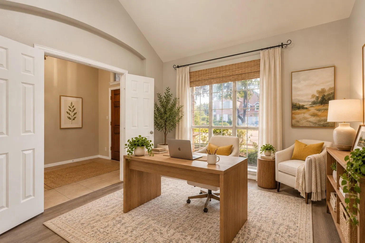Virtually staged office