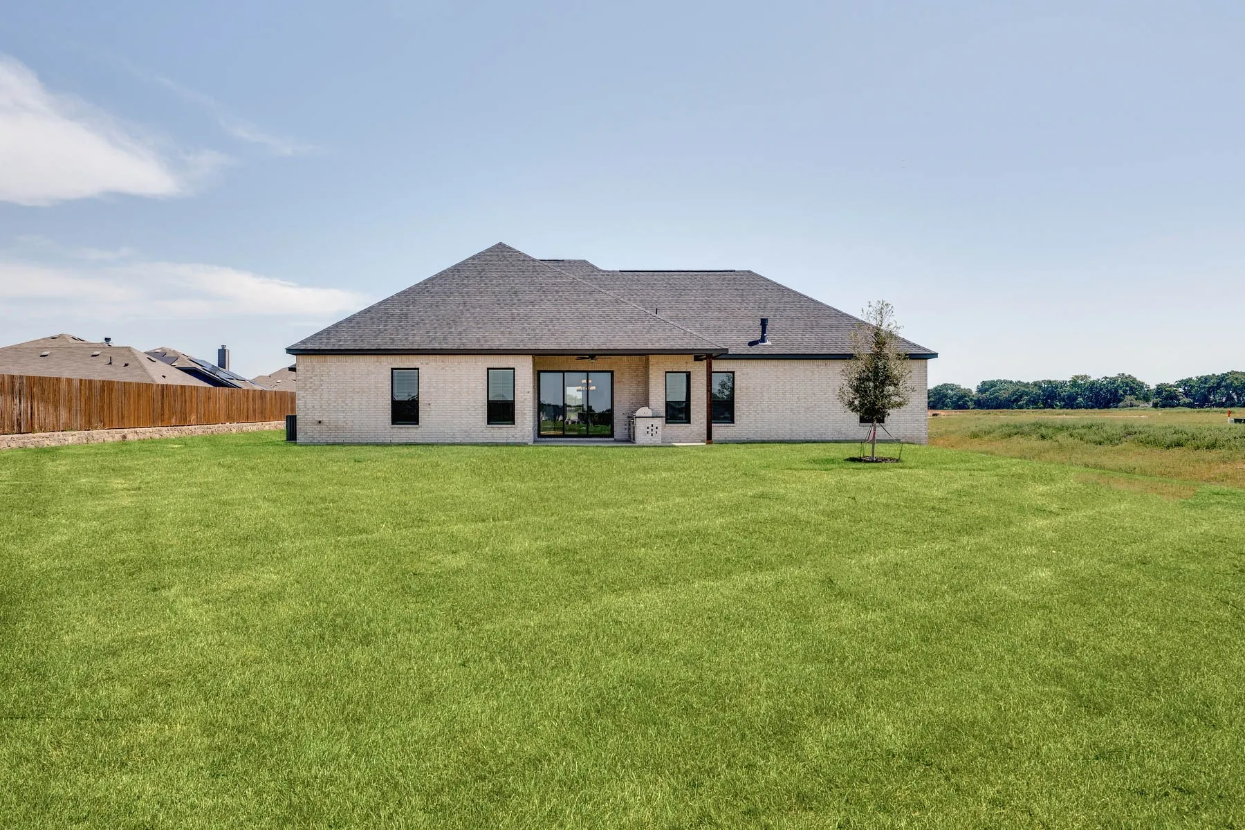 An example of the Harper floor plan built at 106 Wild Plum Drive.