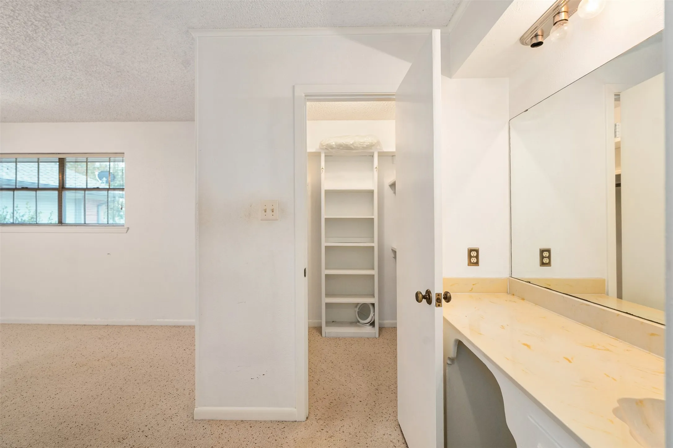 Vanity in Primary with walk in closet