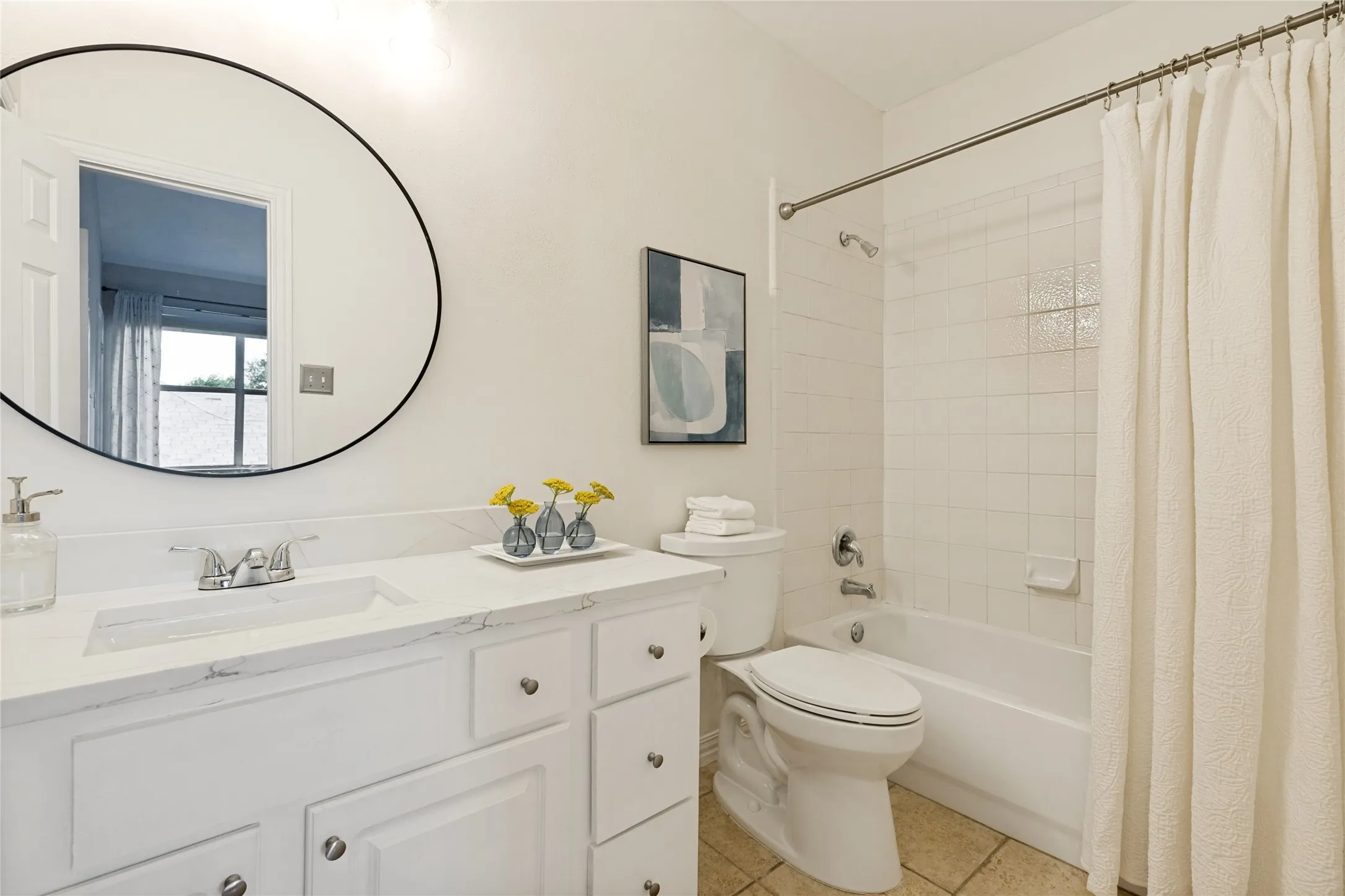 A full, private bath adjoins the 2nd bedroom.
