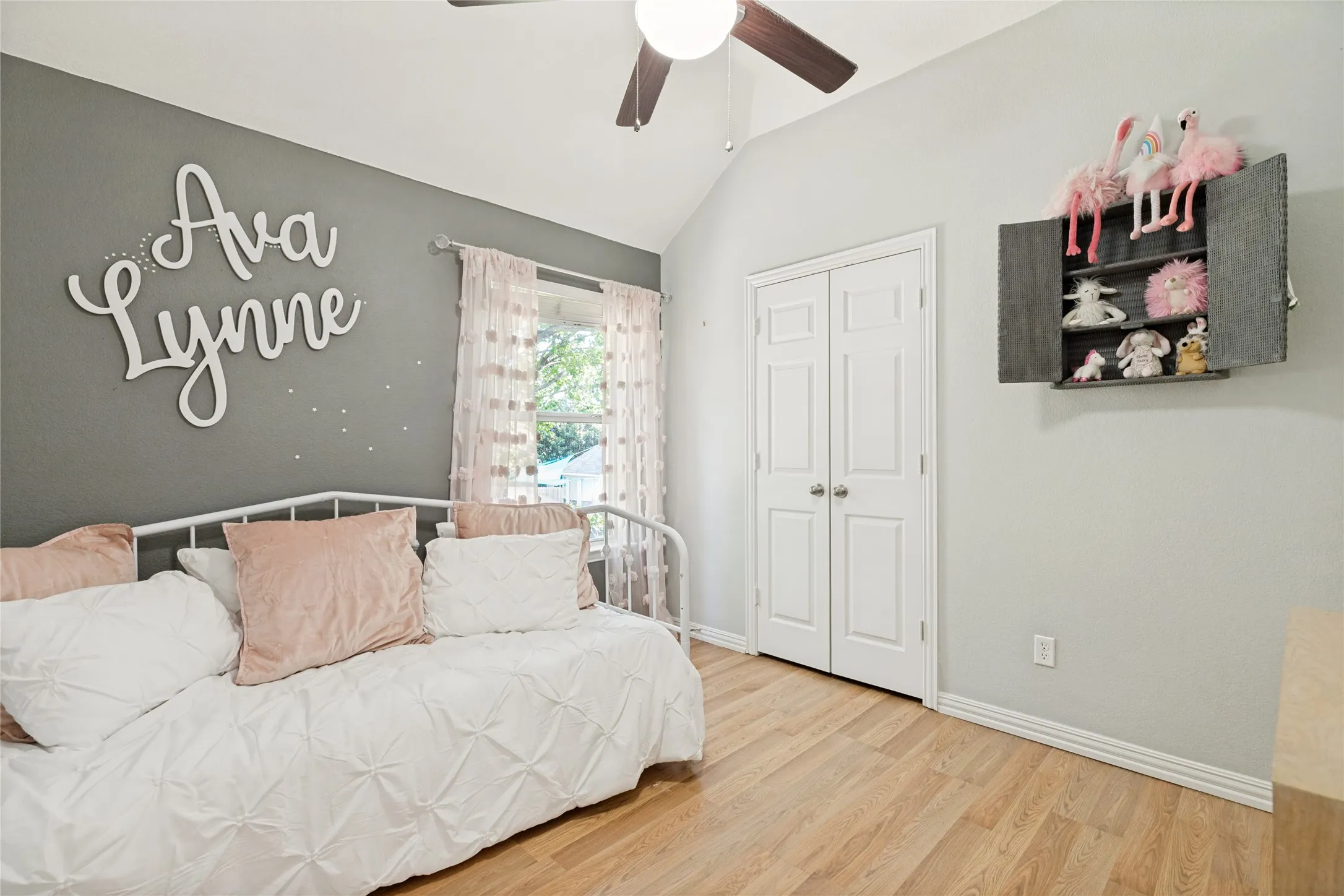 The third bedroom is also bright.