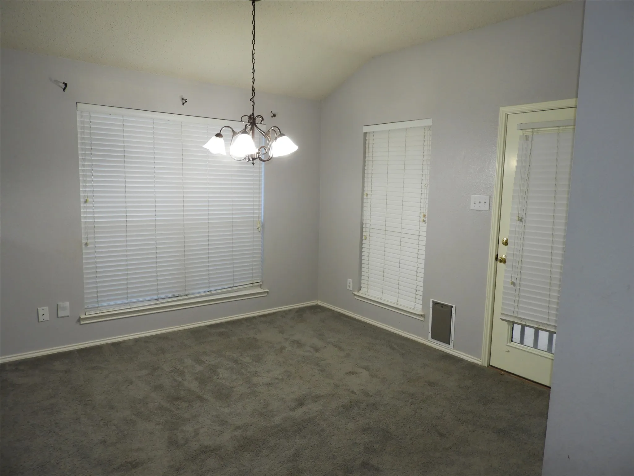 Eating Area with door to backyard.