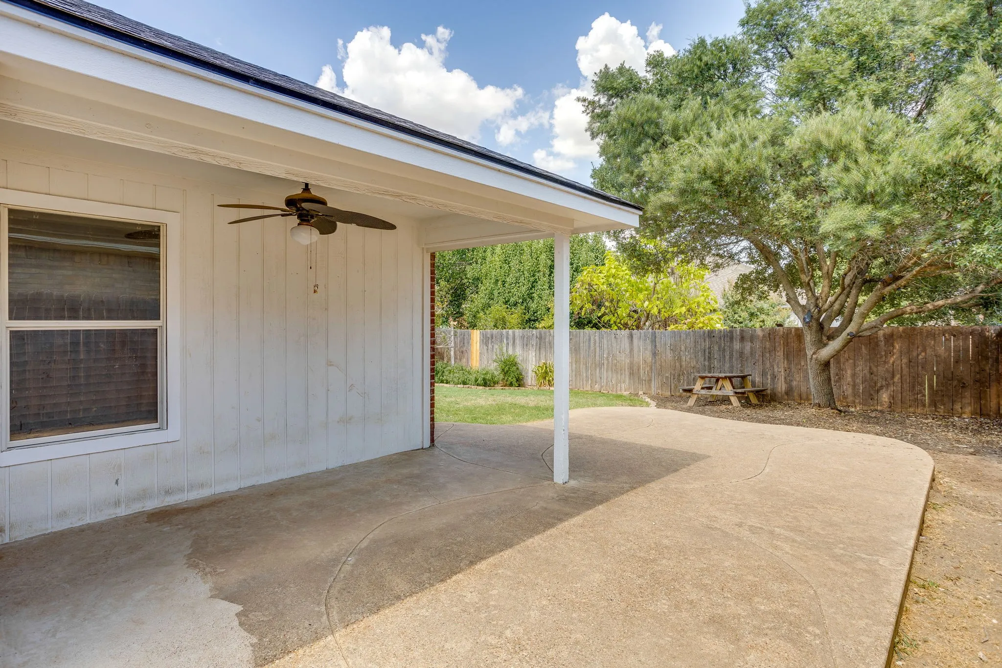 Large covered patio