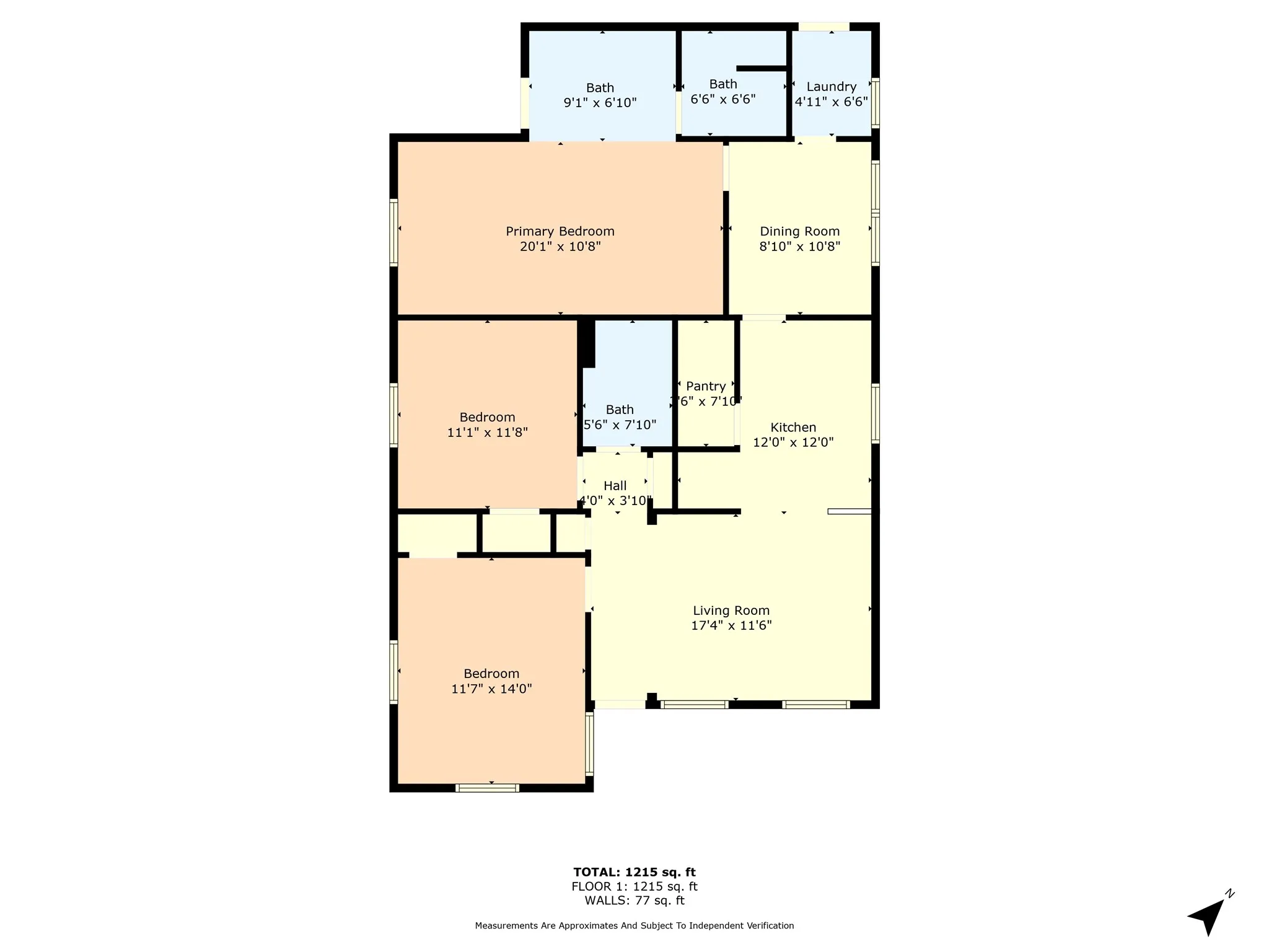 View of room layout