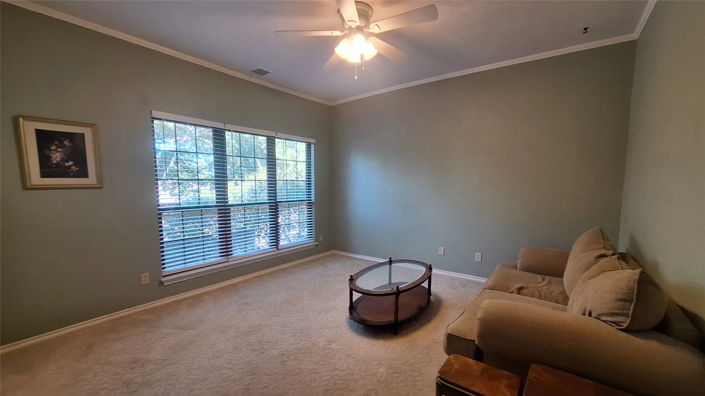 bedroom 3 or upstairs gamieroom with full wall closet views front yad oak tree