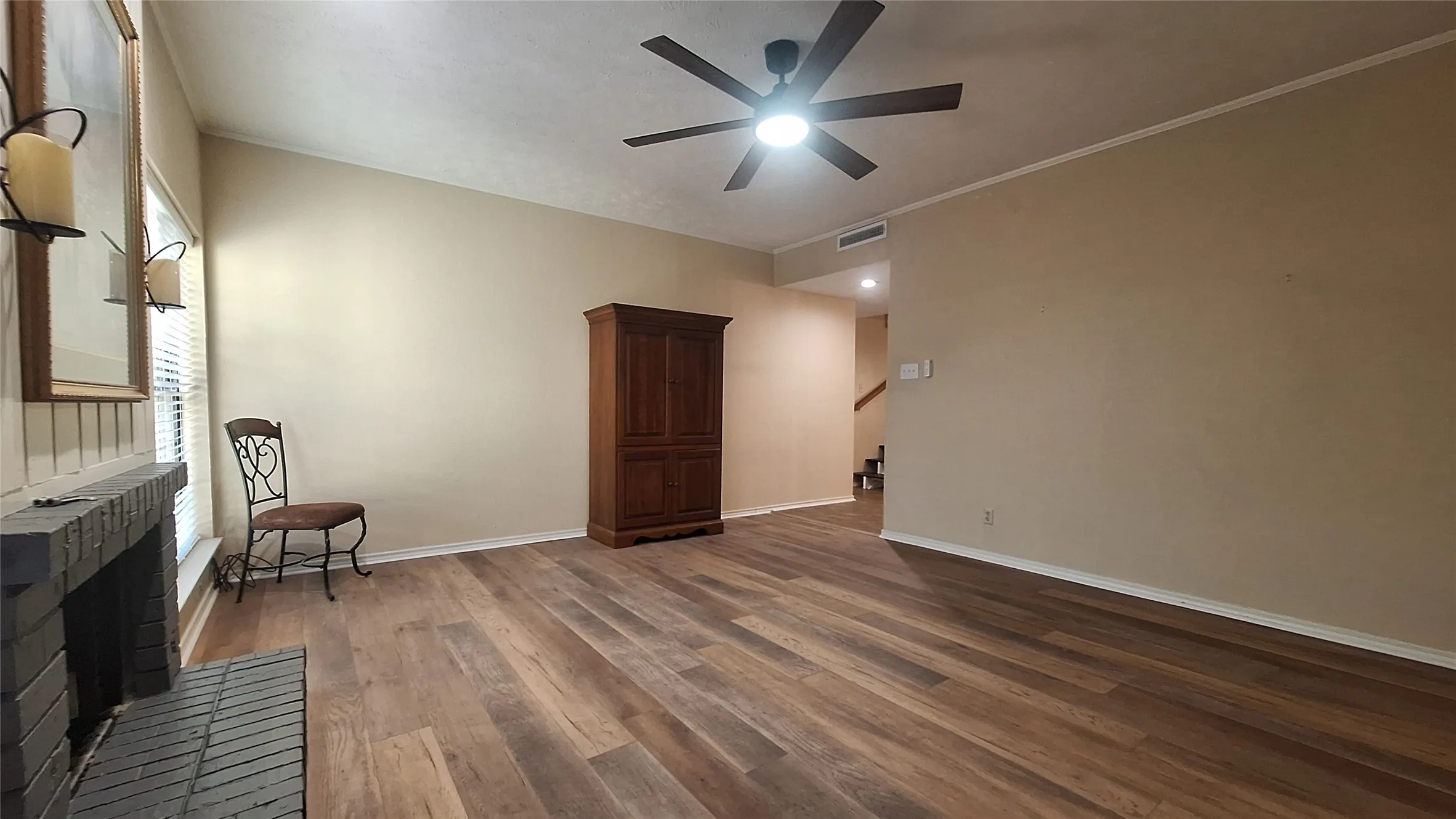 armoire can stay or go in living entrancei