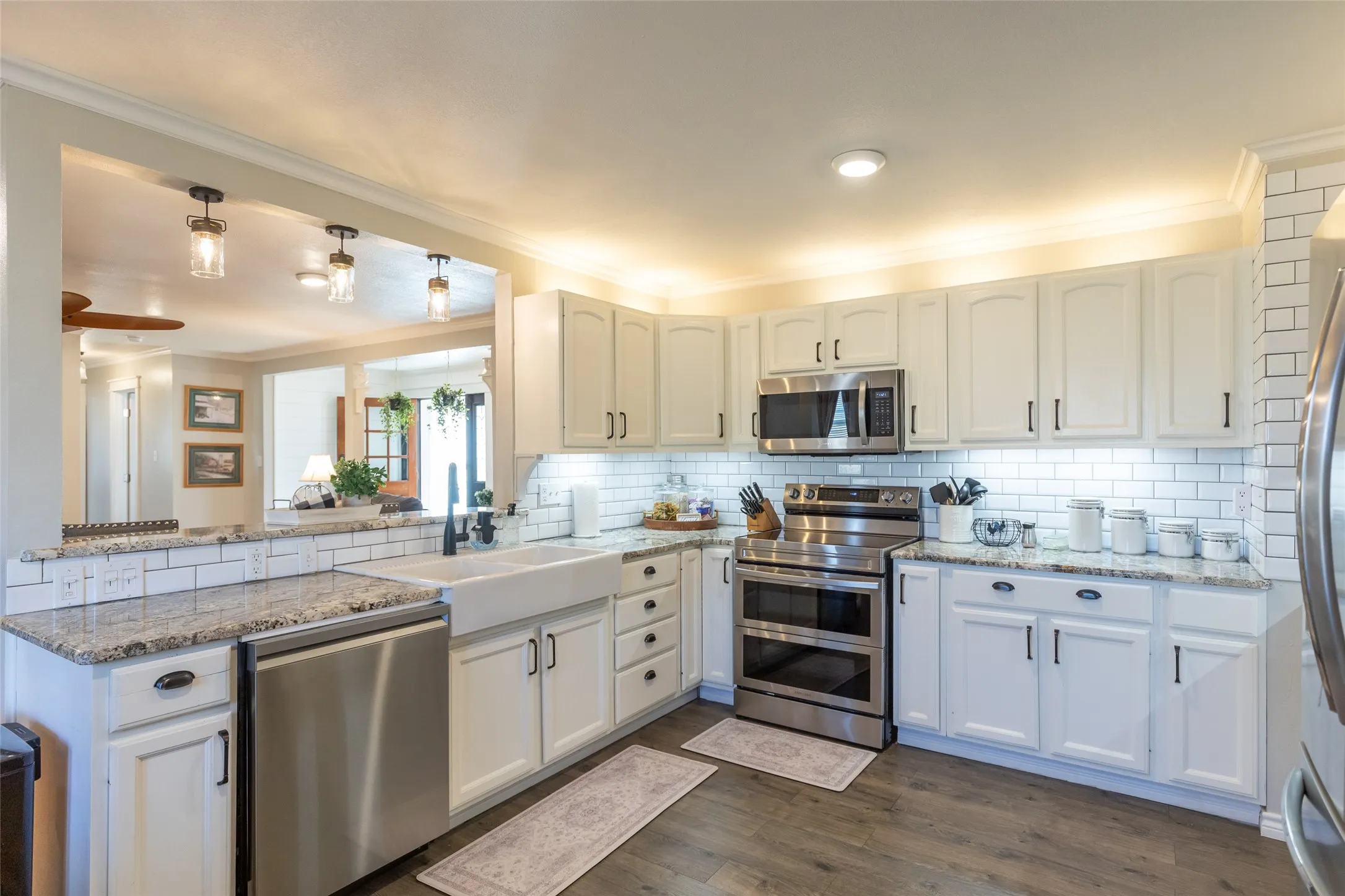 Generous cabinet space and granite countertops
