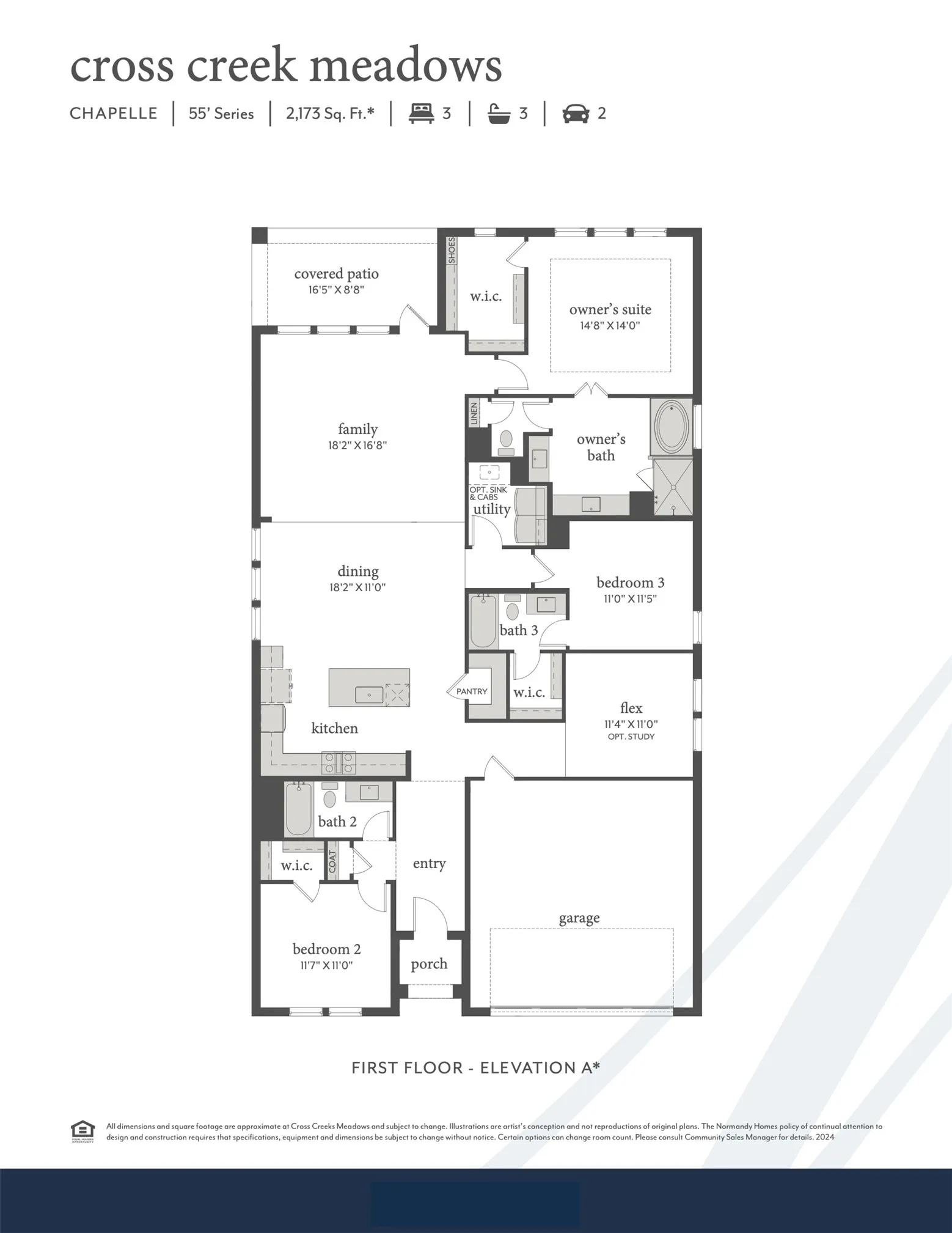 Featuring luxurious single story living with ample space for the family, our Chapelle plan is your dream home come to life!