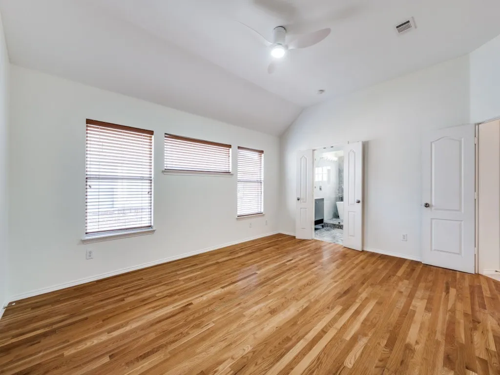 Primary Bedroom with 2 closets and updated ensuite bath