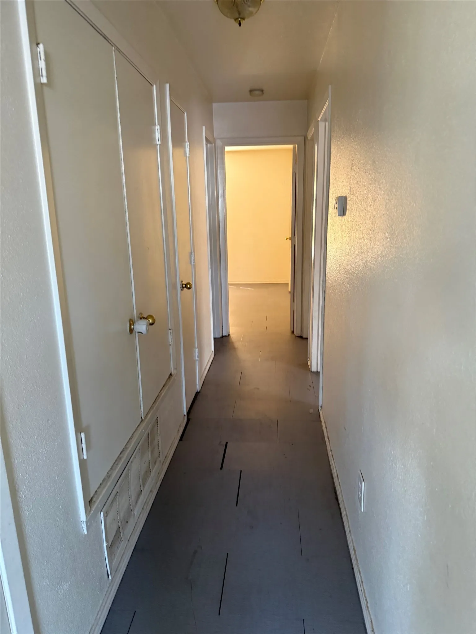 Unit B - Central hallway with multiple doors and light-toned walls