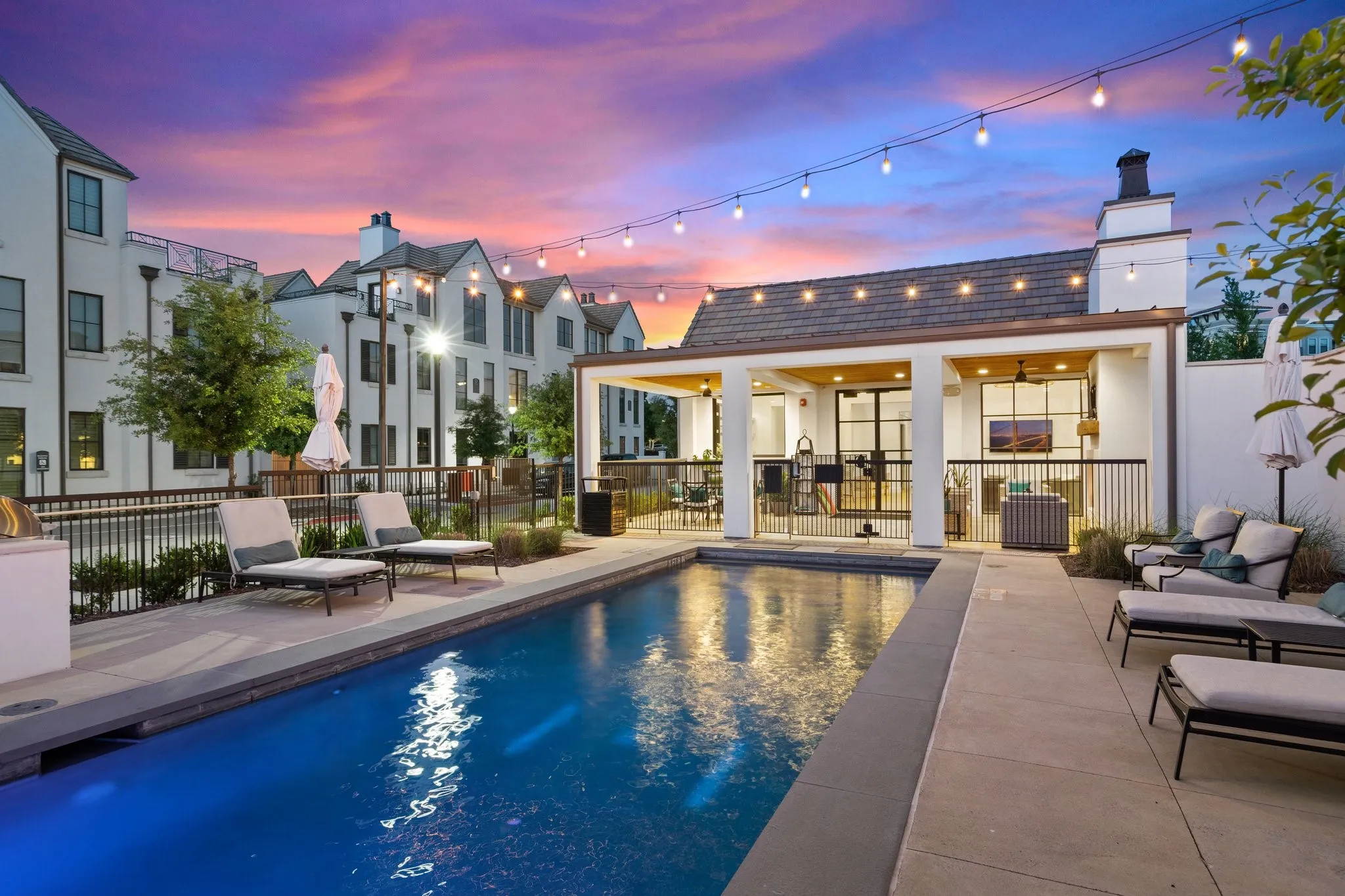 Resort-style poolside living designed for effortless relaxation.