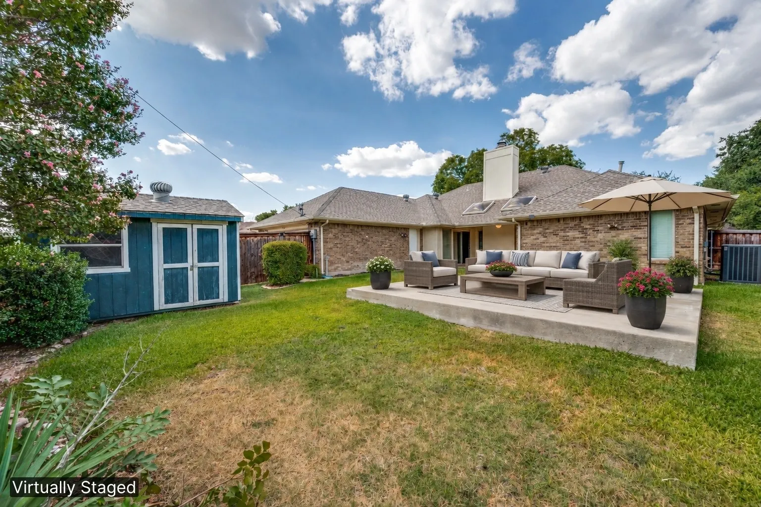 VIRTUALLY STAGED BACKYARD