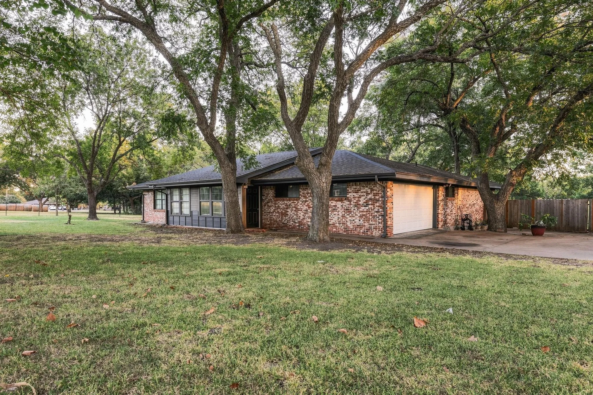 Front elevation of larger home.