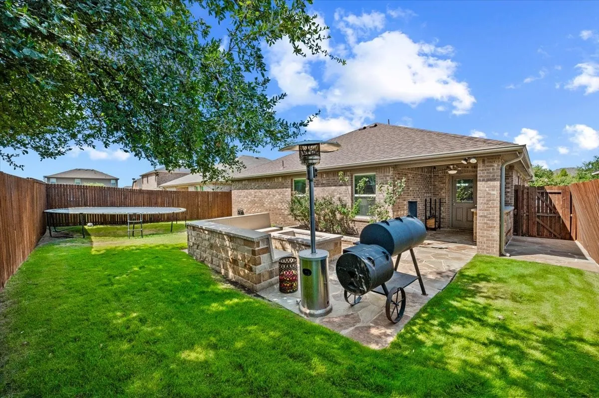 Corner view of backyard