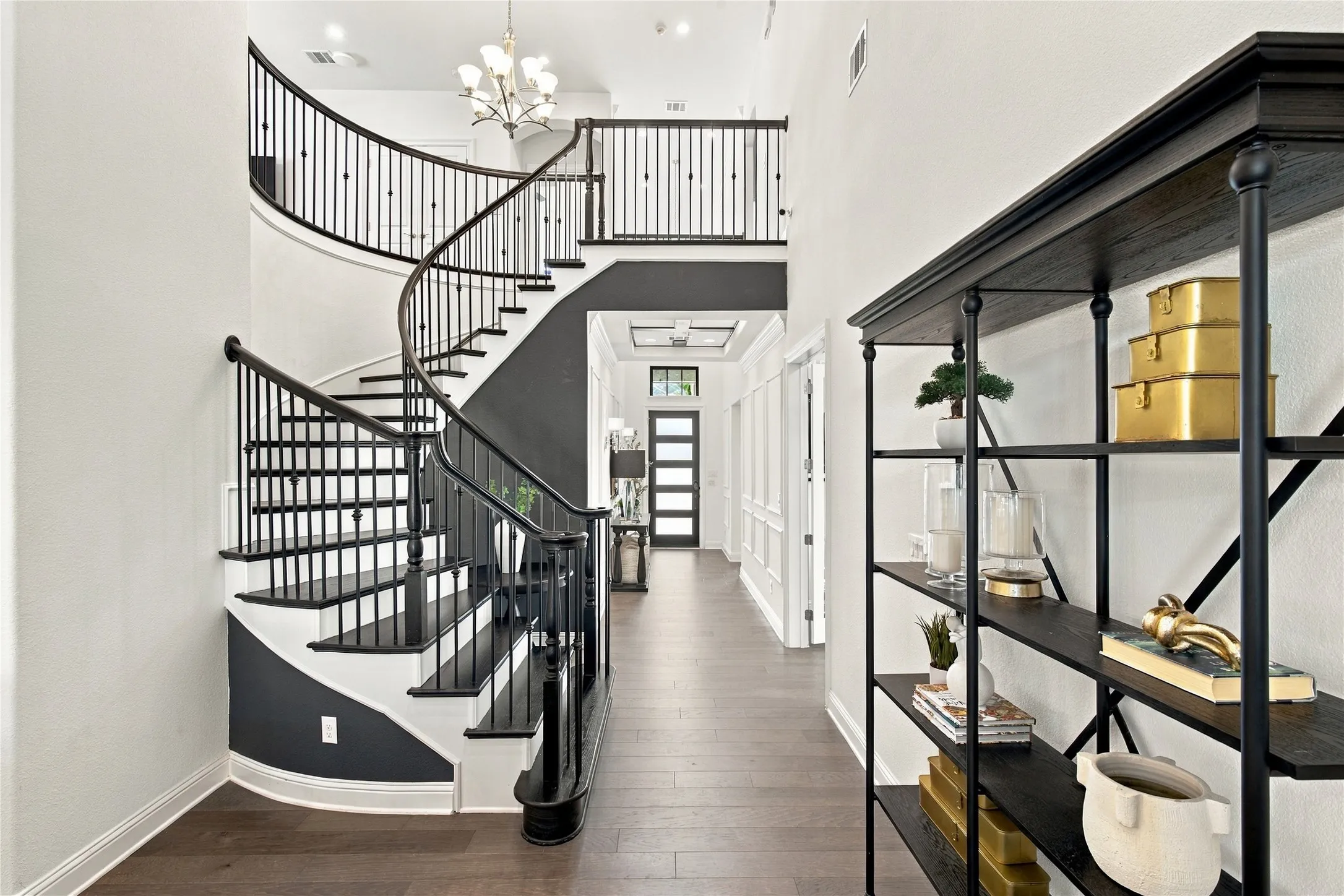 Beautiful entry to the home with many custom finishes.