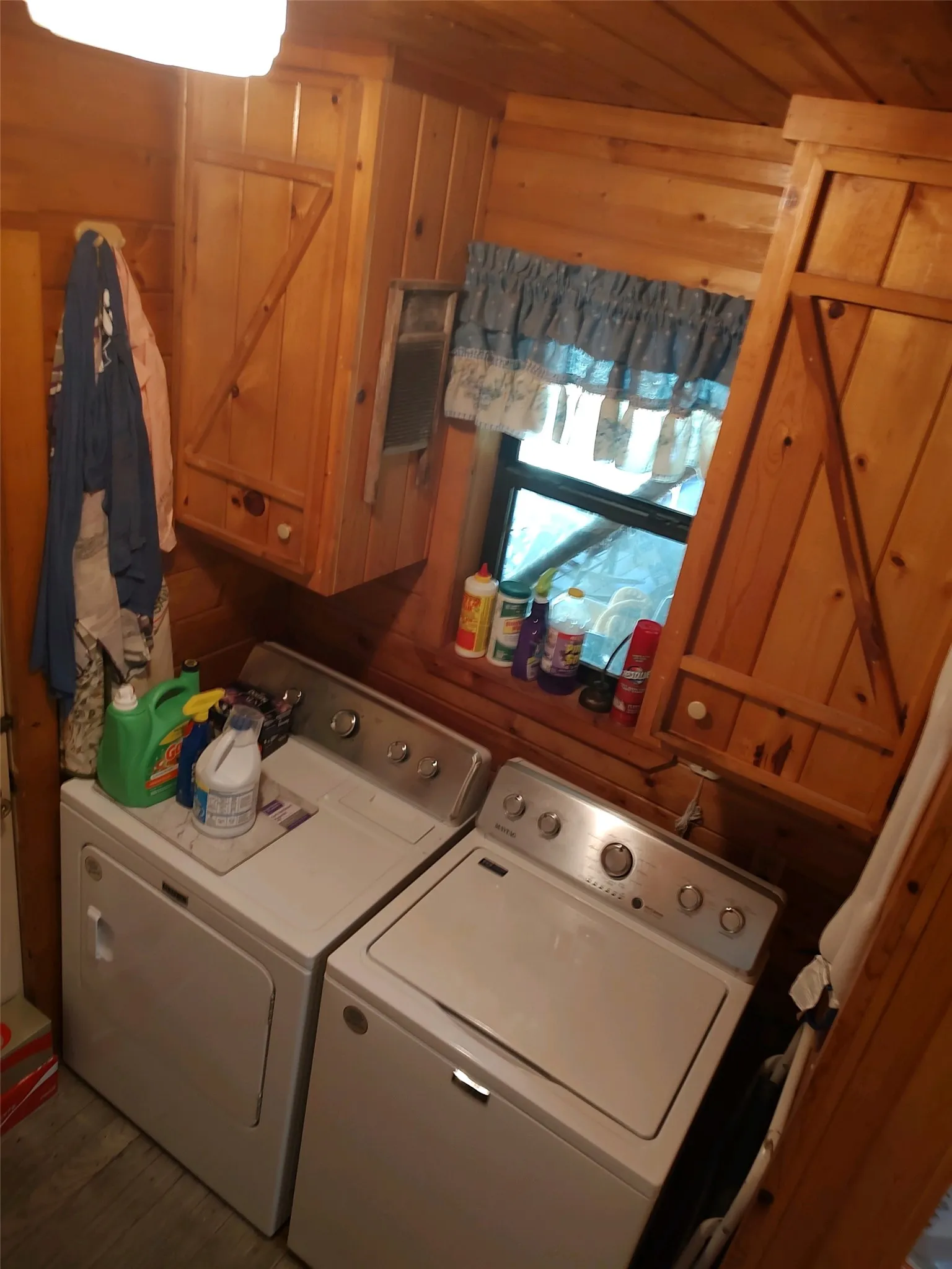 Utility room with storage and room for fridge #2.