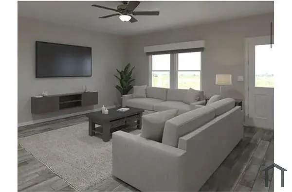 Wood-finish flooring throughout