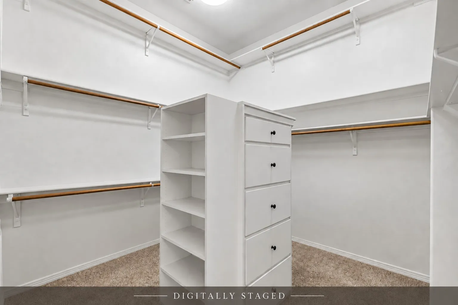 OUTSTANDING closet space in the master closet!