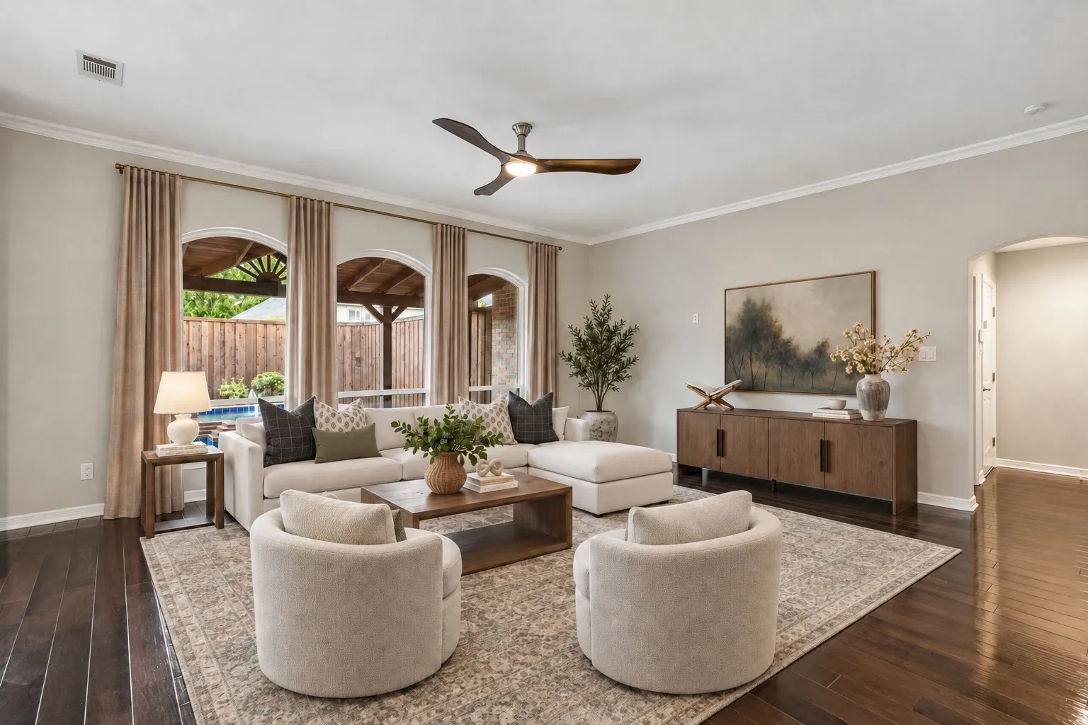 VIRTUALLY STAGED
Like what you see here?  Each item in this room is clickable for purchase when you buy this home.  Ask me how!