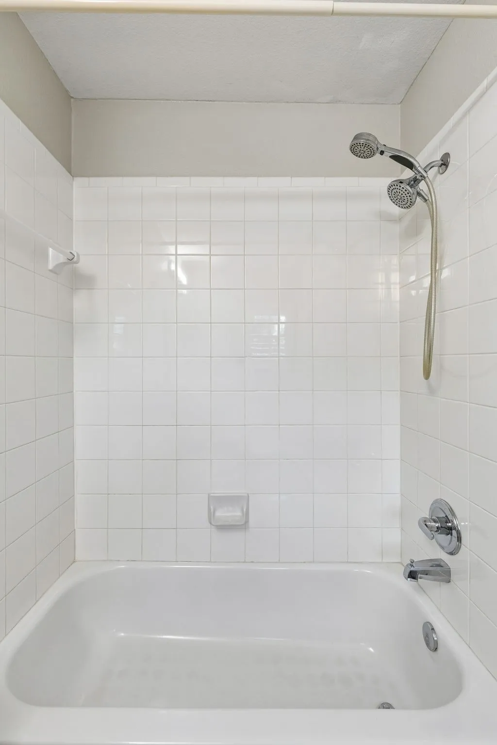 Oversized tub/shower for upstairs living space