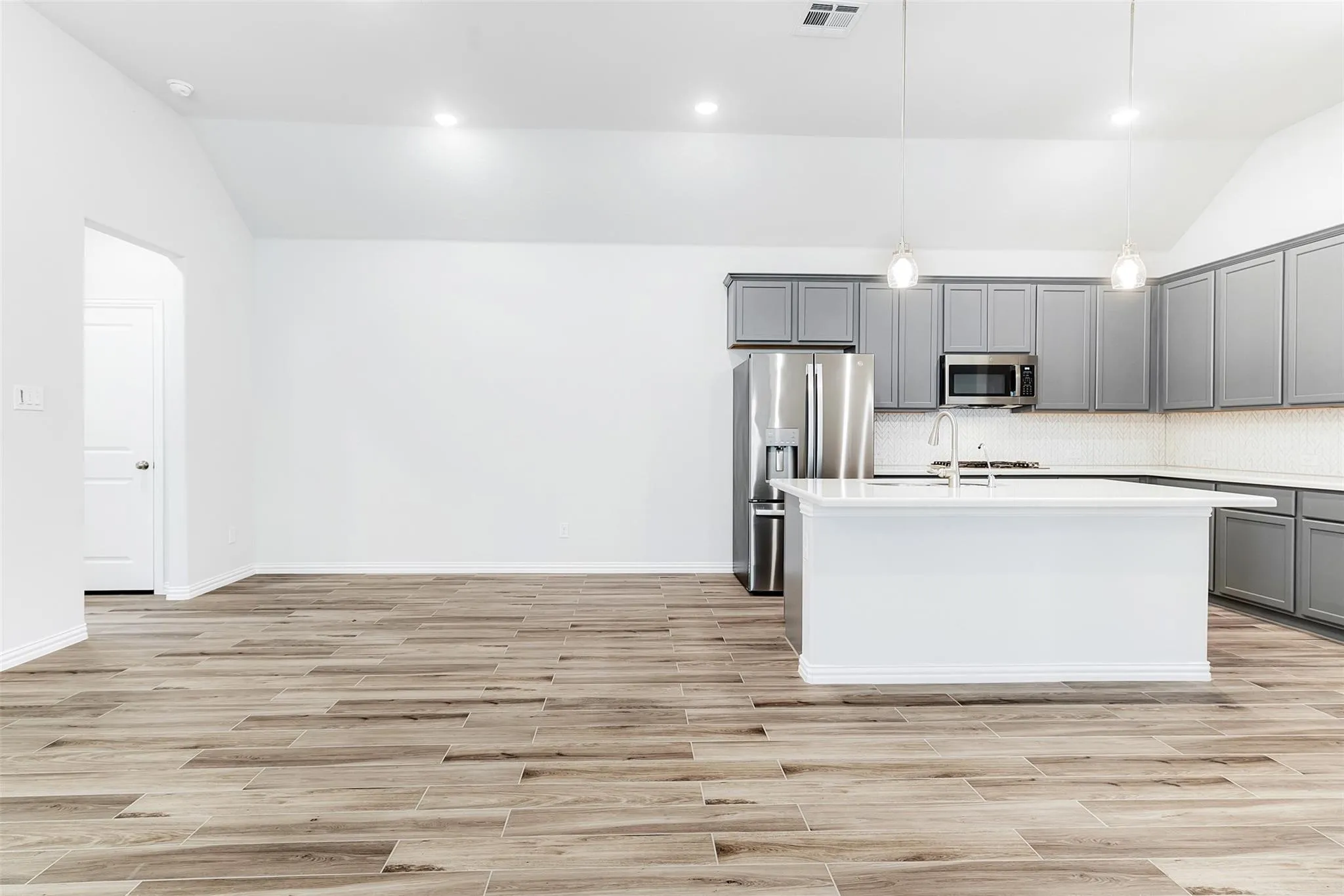 Kitchen with room for a formal dining area