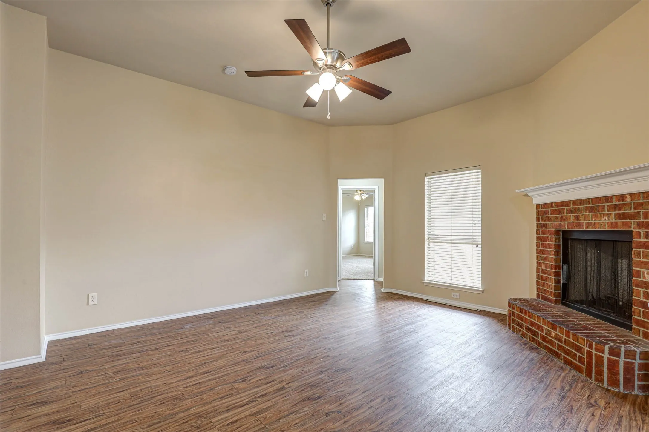 Large living room gives plenty of space for arranging furniture