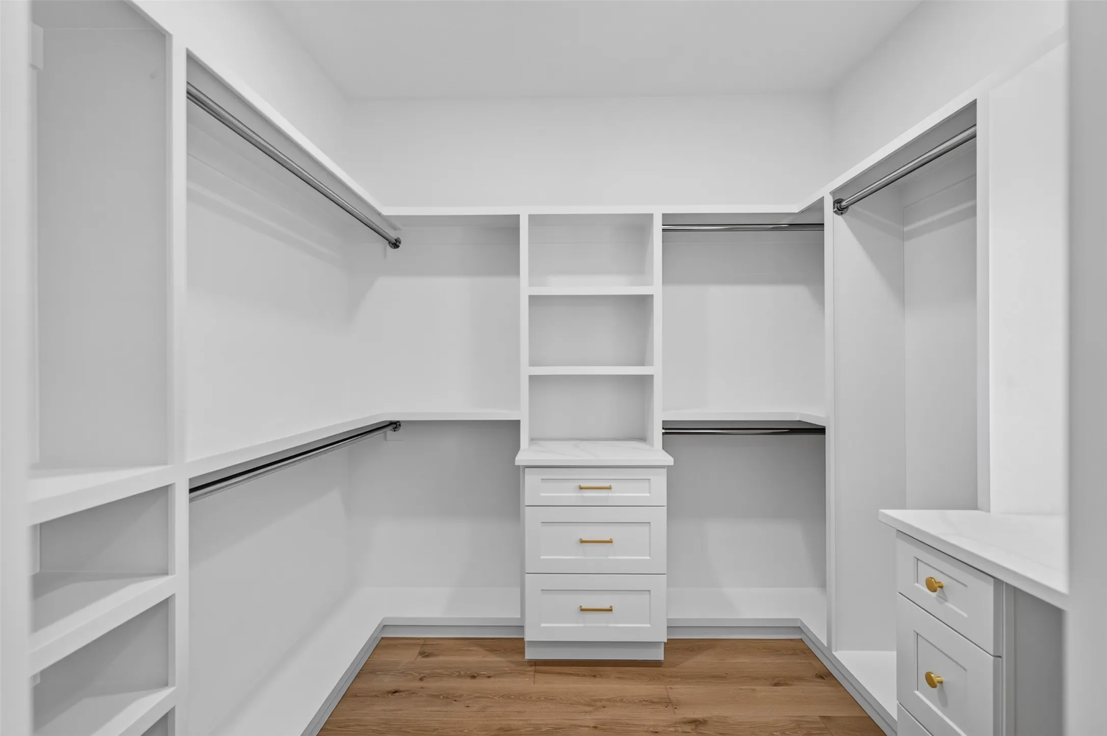 Custom built primary closet system