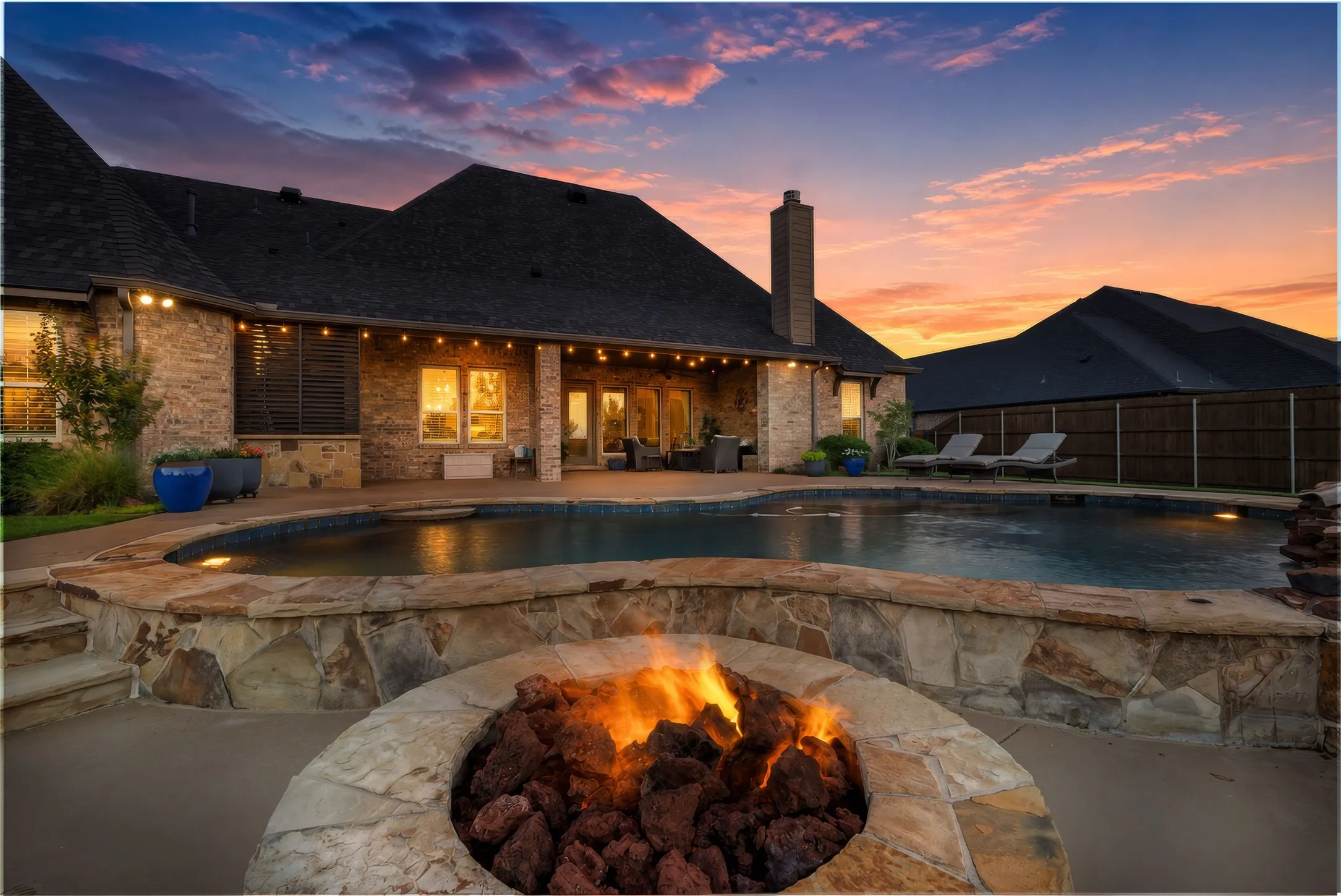 Evening Relaxation Sitting Around the Firepit...