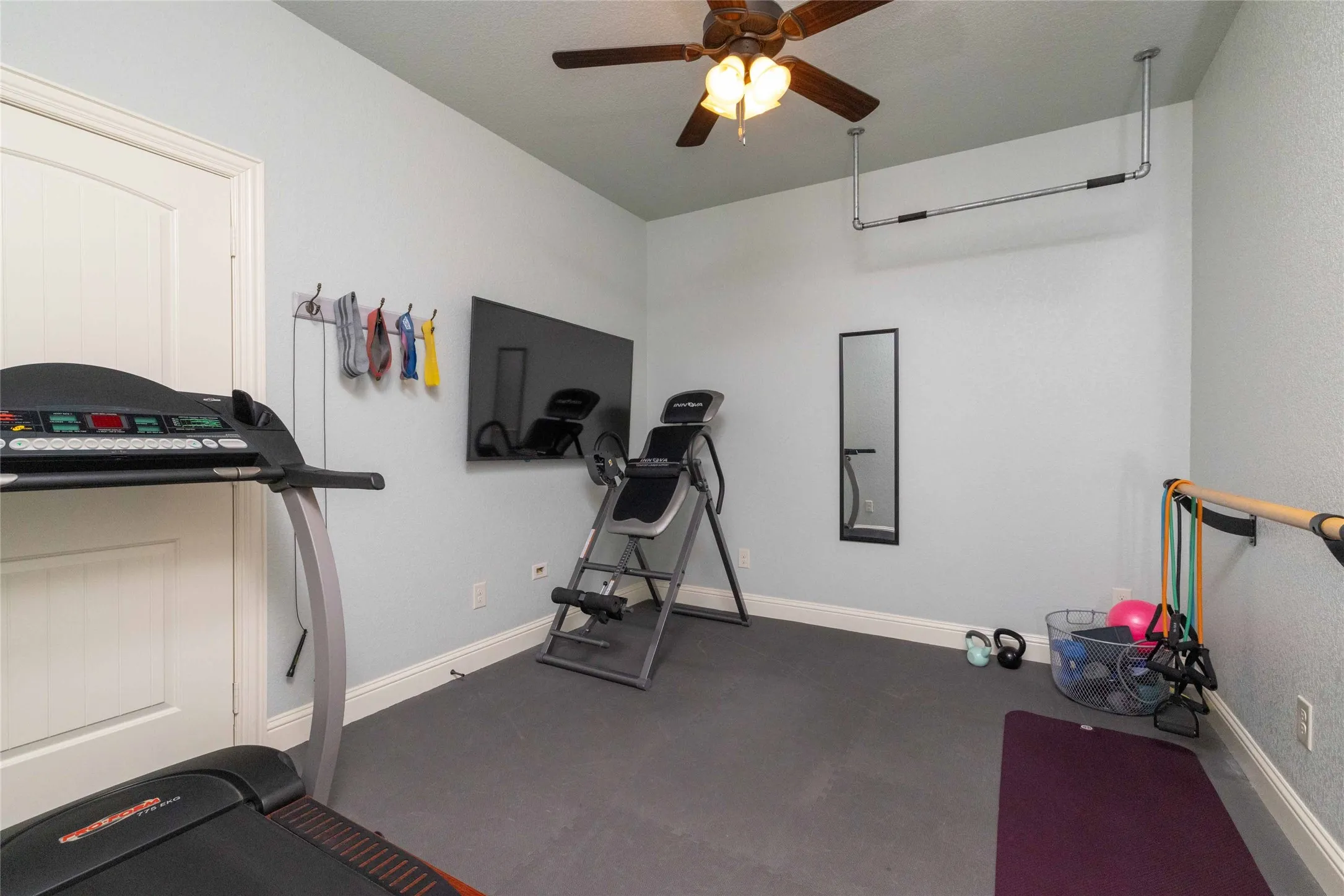 Upstairs FLEX Room is Currently Set Up as Exercise Room...