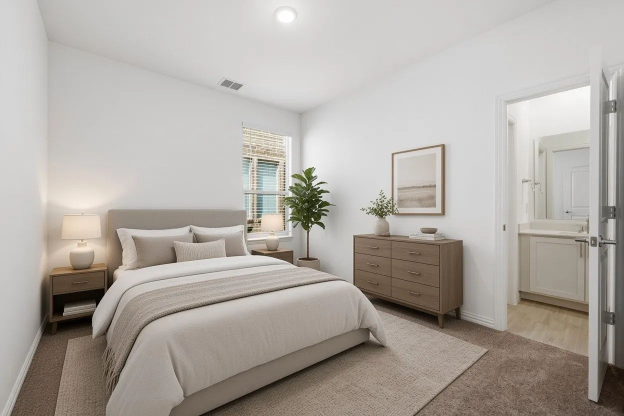 VIRTUAL STAGE ONLY!
Guest bedroom 2 with full bathroom