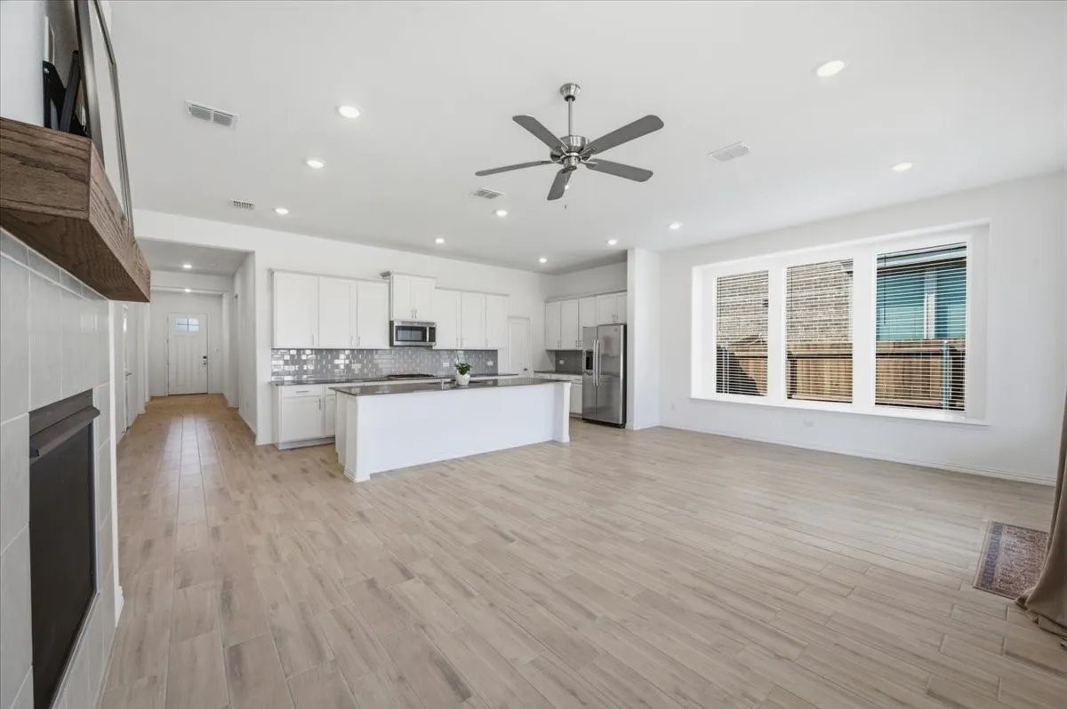 Open Floor plan living, dining and kitchen