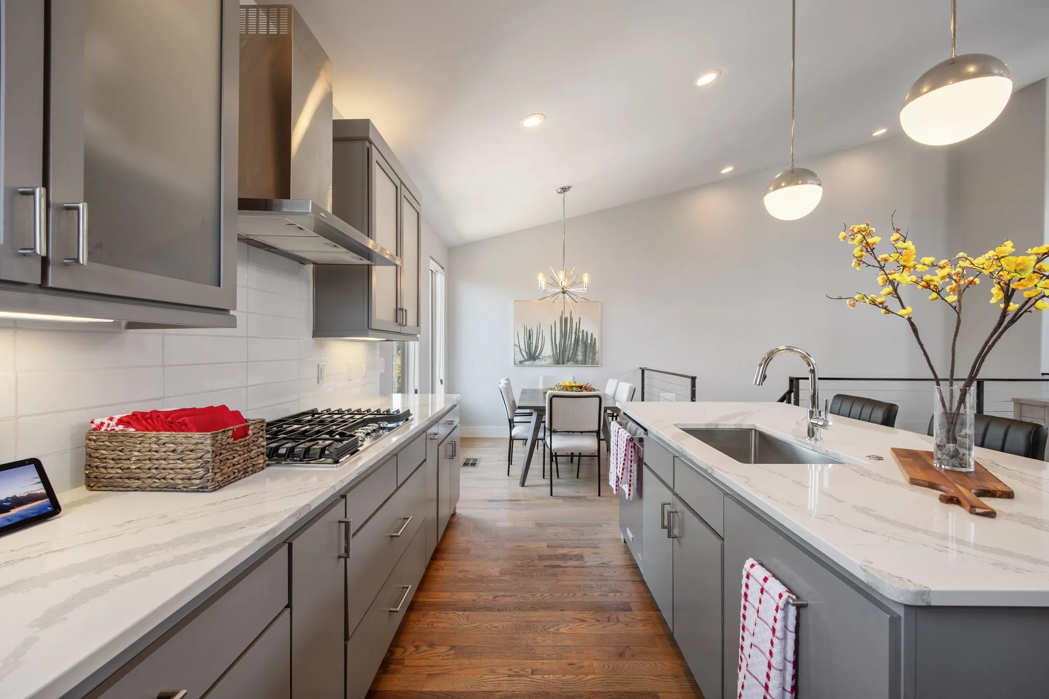 Prep run from cooktop to island sink