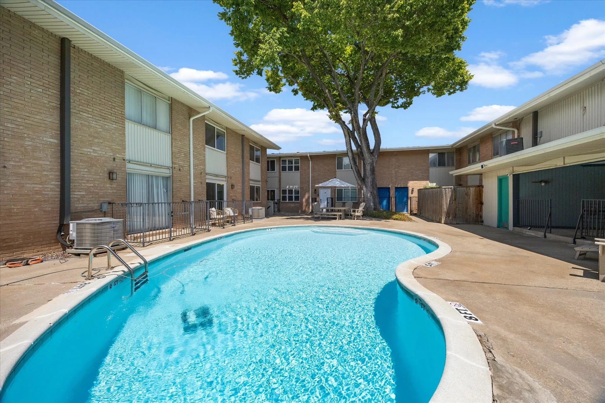 Community swimming pool.