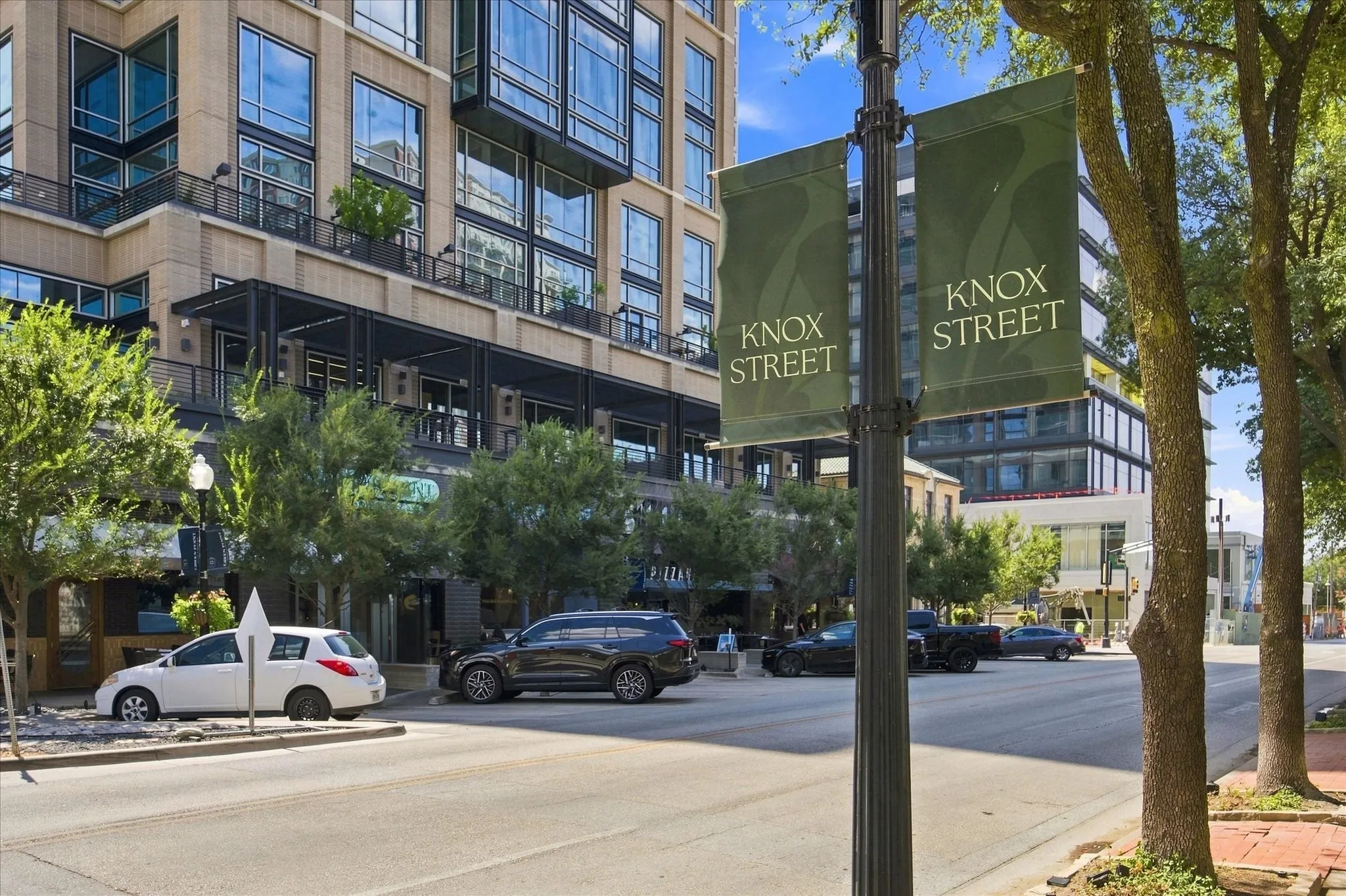 Approximately a 10-minute walk to Knox Street shopping, dining, and entertainment.