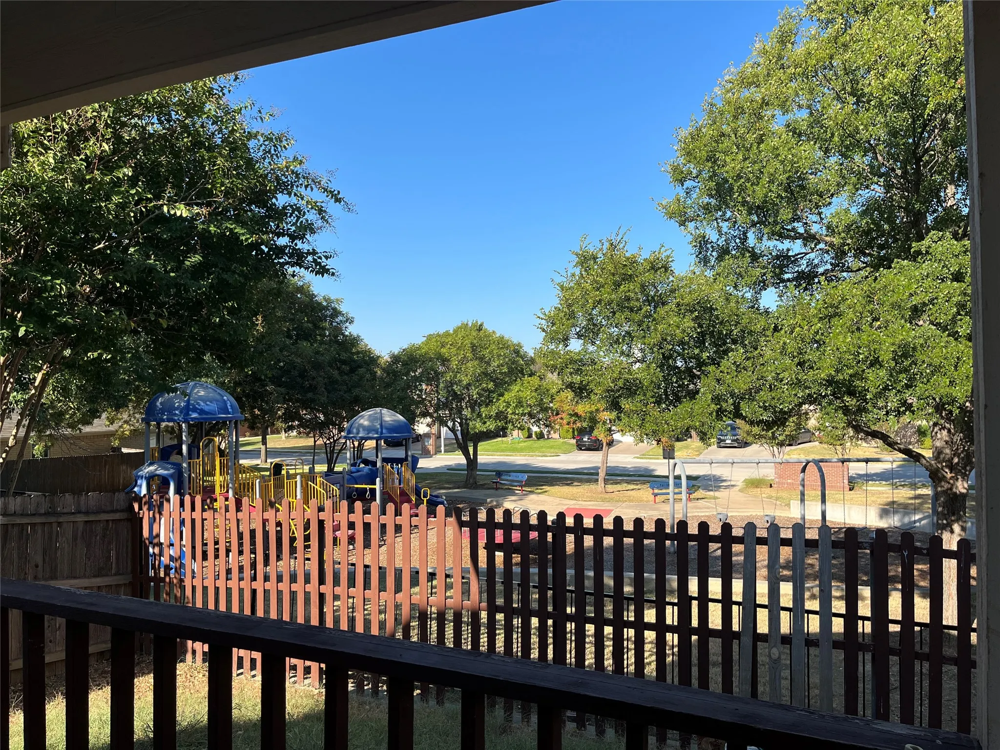 Playground behind backyard