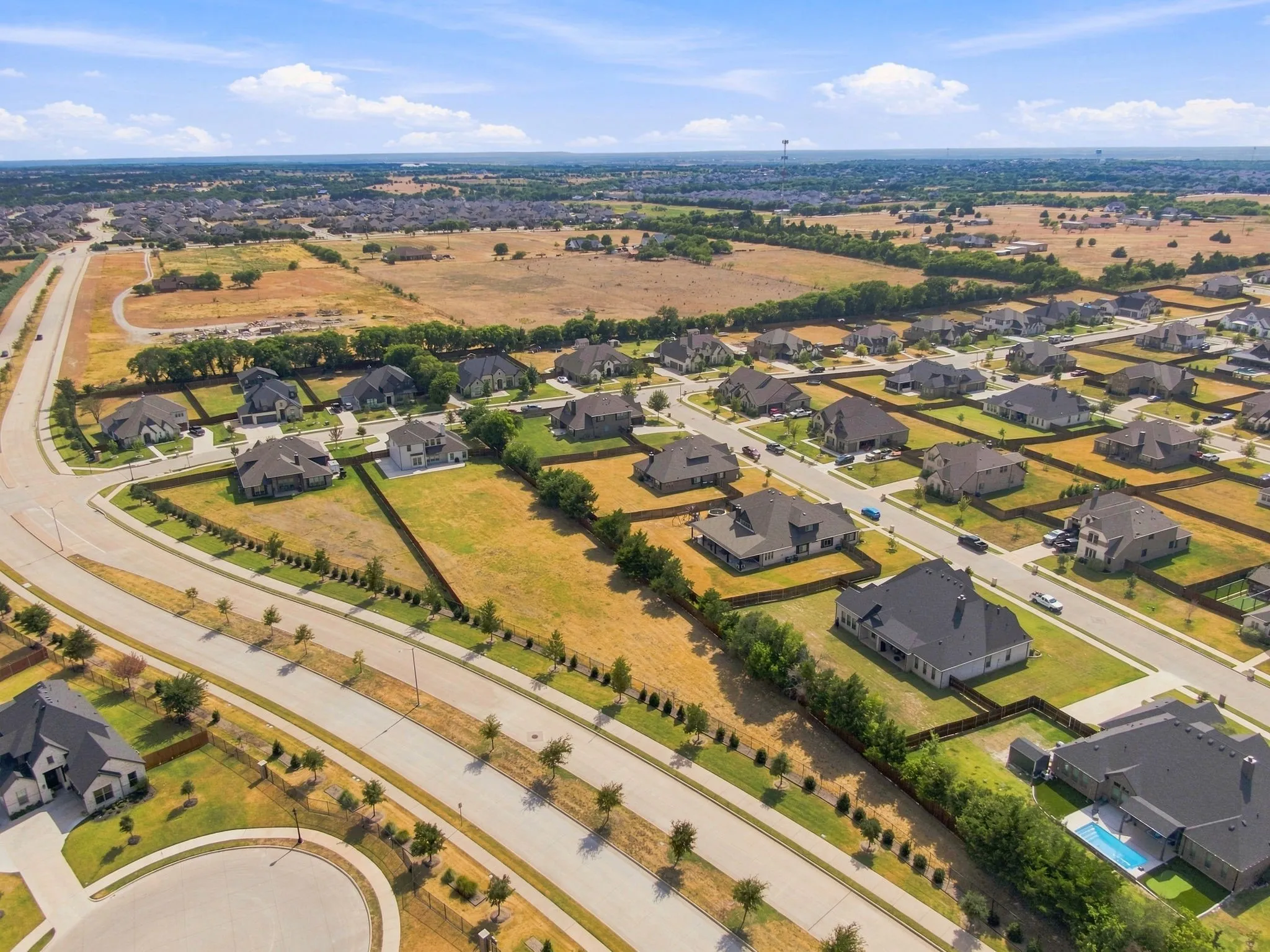 View of 1 acre lot