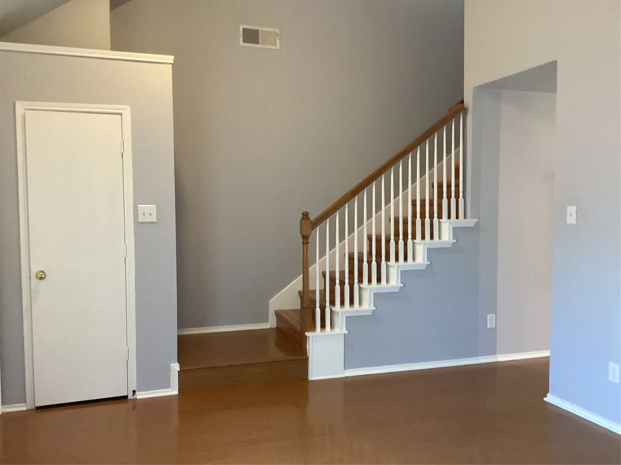 Wood-finish flooring throughout