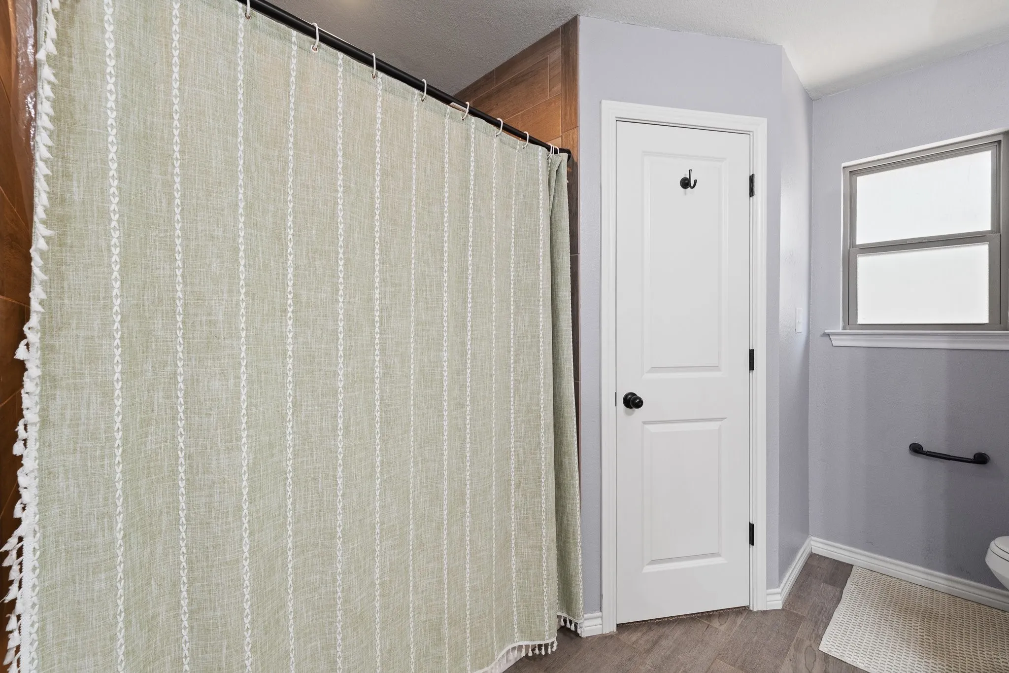 Window with frosted glass for privacy