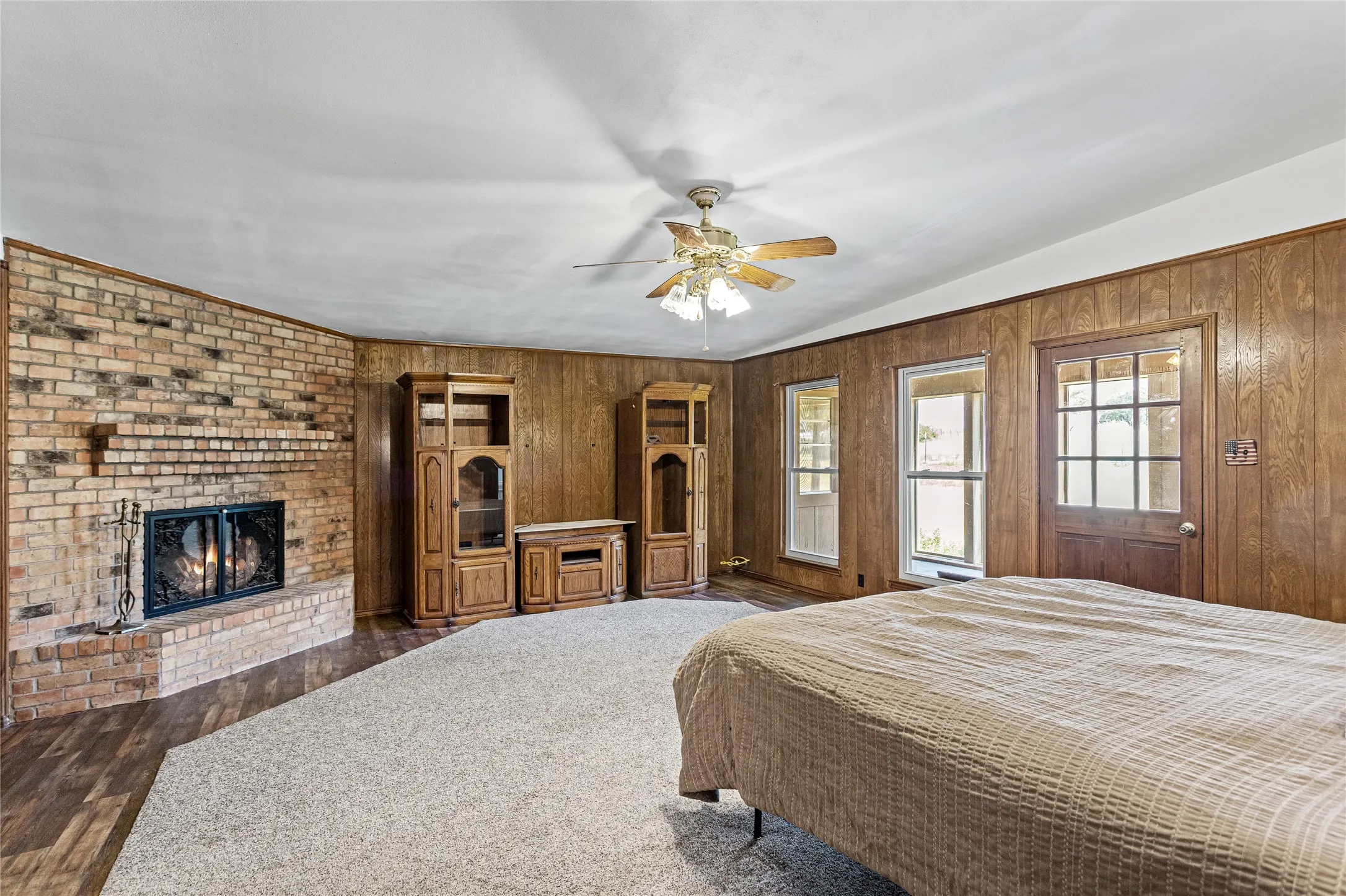 Fireplace and built in desk
