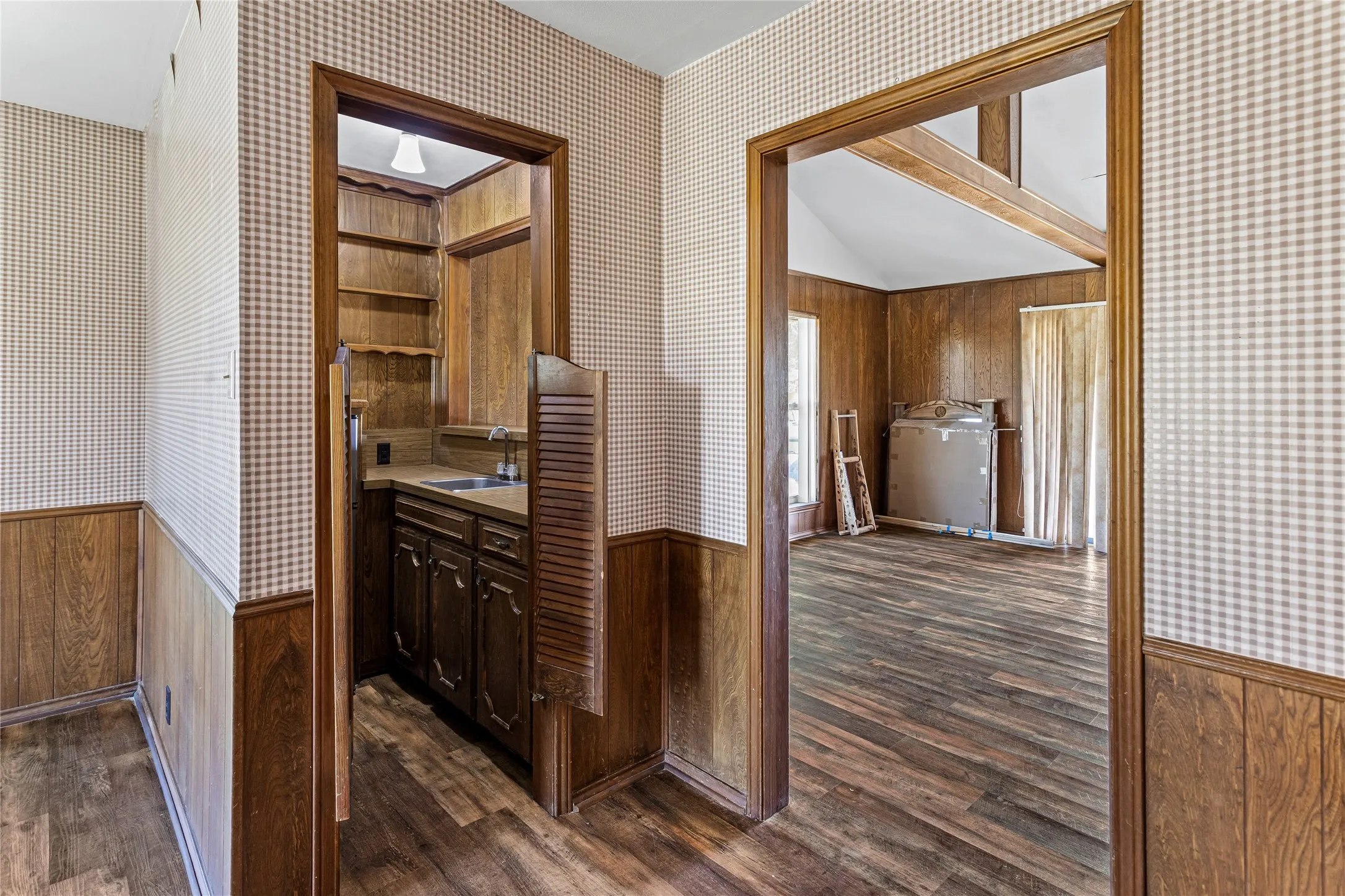 Wet bar off living room