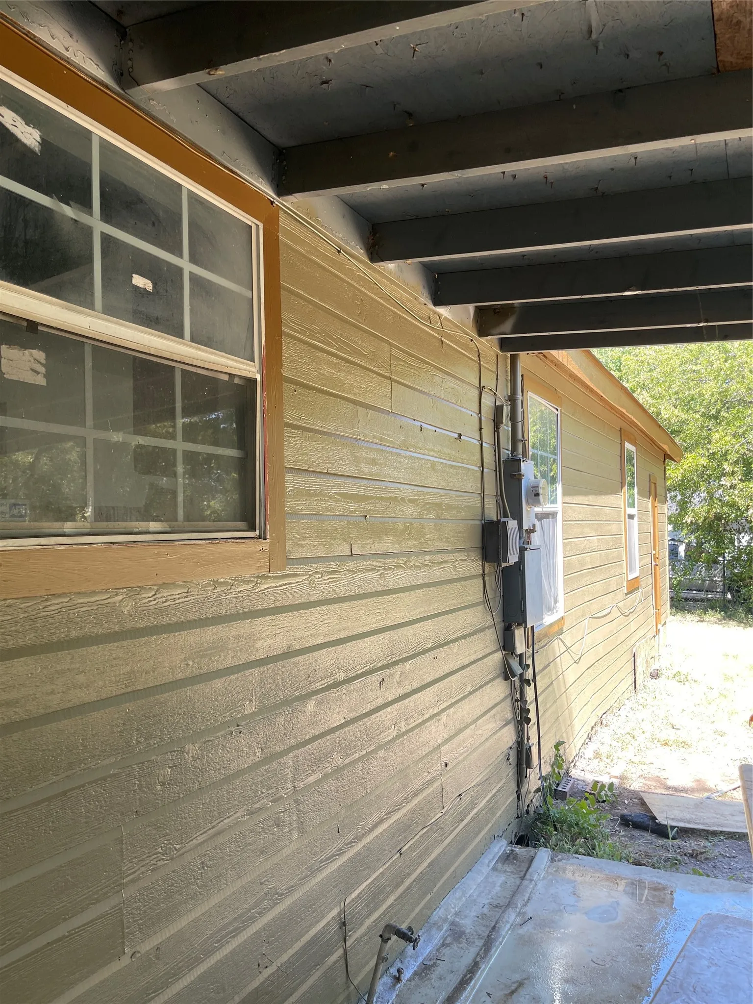 Covered back patio