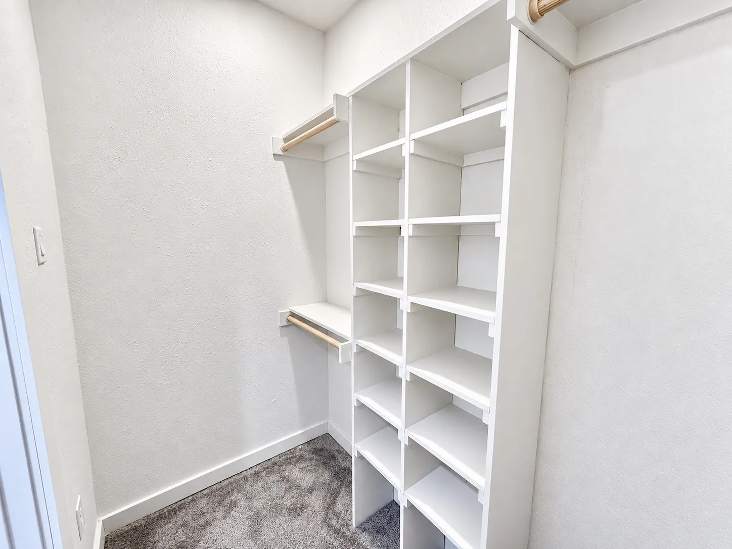 Walk in closet in master bedroom