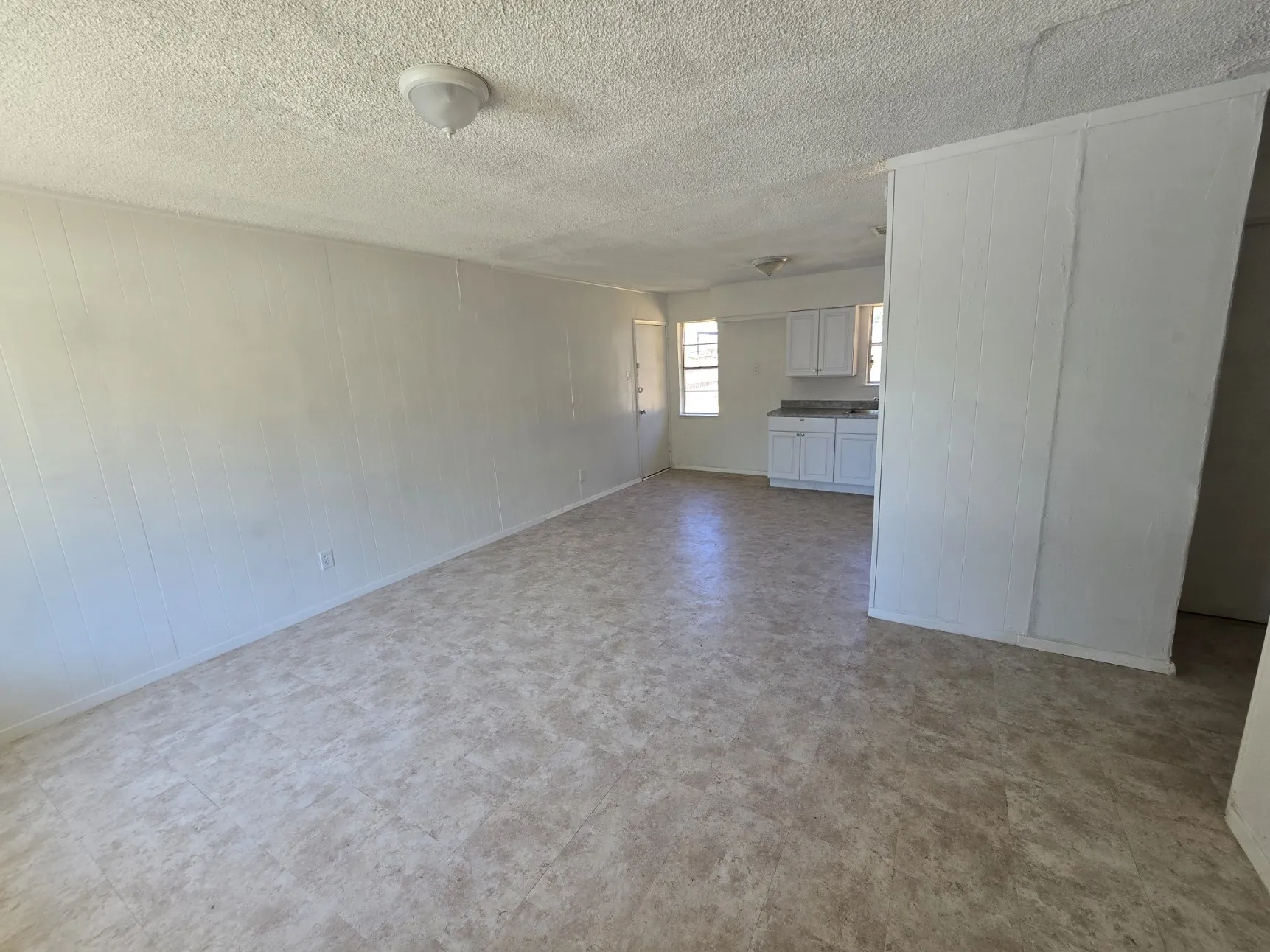 Vinyl flooring in neutral tones