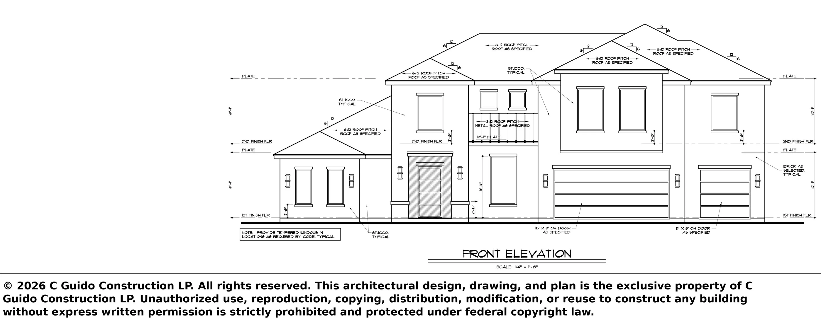 Builder plans front elevation