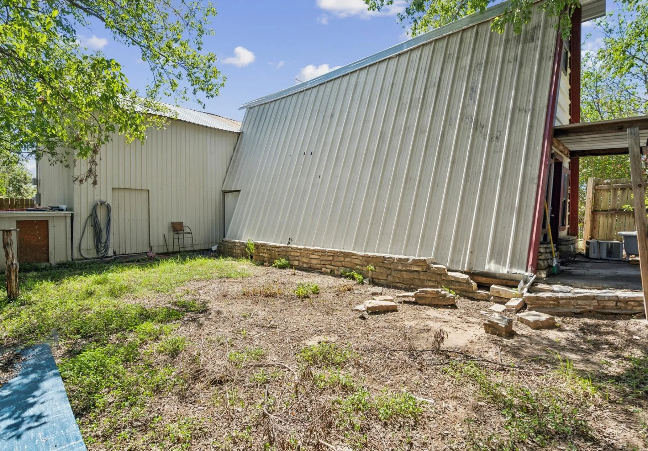 View of pole building