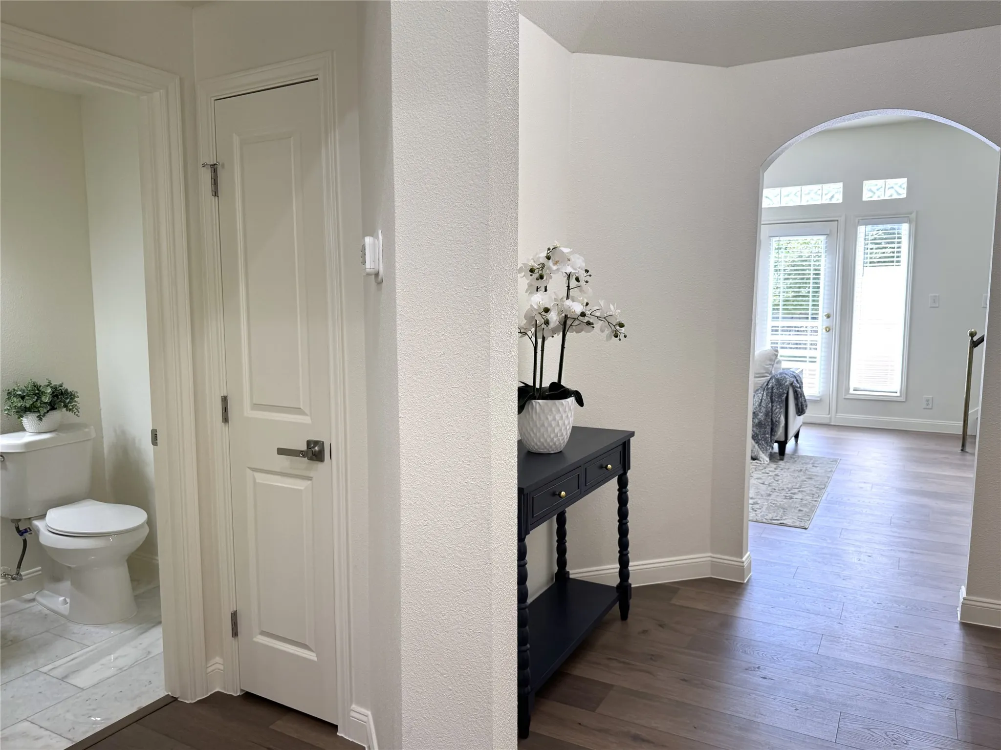 Powder bathroom and foyer