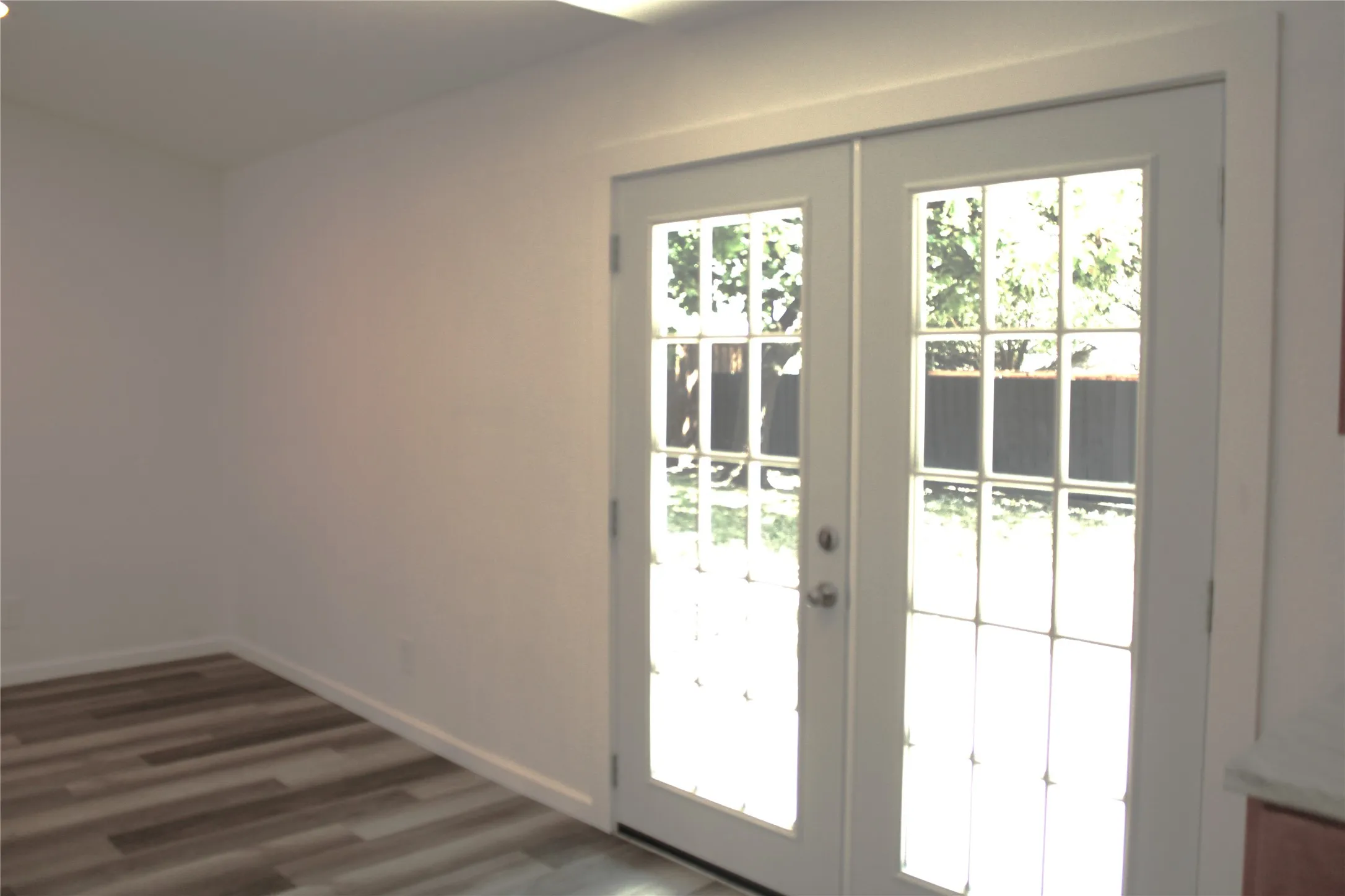 French doors to the patio