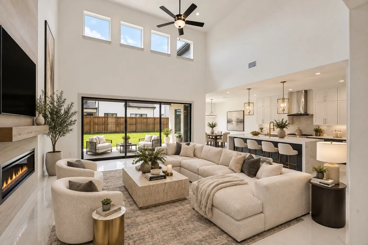 Virtually Staged living room